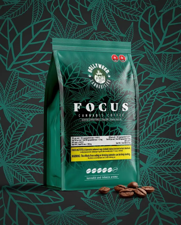 Focus — Kannabiszos dohánykávé, saját pörkölésű szemes kávé