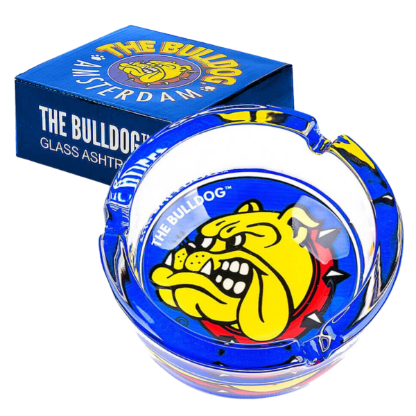 The Bulldog Original Blue Glass Ashtray hamutartó termékfotó
