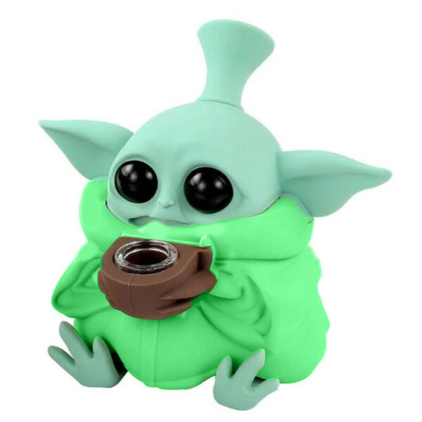 Alien Green Silicone Bong with Removable Pieces 13cm termékfotó