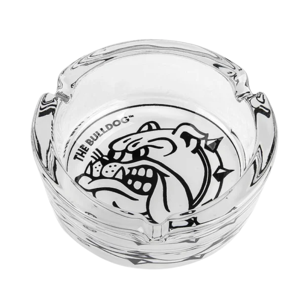 The Bulldog fehér üveg hamutál
