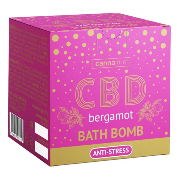 Cannaline bergamottos fürdőbomba 100 mg CBD, 125 g – termékfotó a Hollyweed webshopban