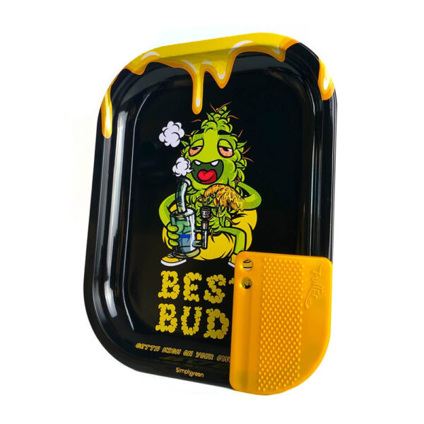 Best Buds Dab-All-Day Small rolling tray mágneses grinder-kártyával termékfotó a Hollyweed webshopban