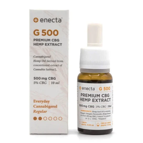 Enecta G500 5% CBG olaj 500 mg, 10 ml – termékfotó a Hollyweed webshopban