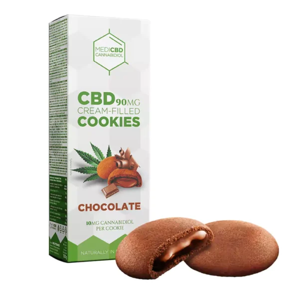 MediCBD csokoládékrémmel töltött kekszek (90 mg CBD) termékfotó a Hollyweed webshopban