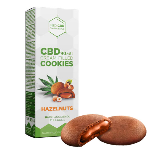 MediCBD mogyorókrémmel töltött kekszek (90 mg CBD) termékfotó a Hollyweed webshopban