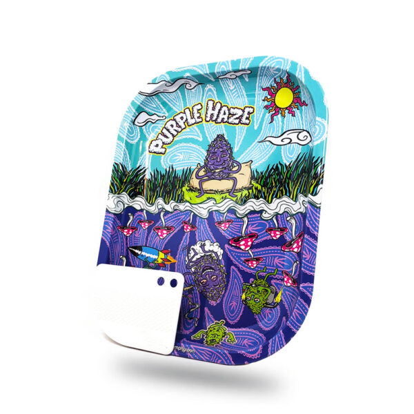 Best Buds Purple Haze mintás fém sodrótálca, kicsi