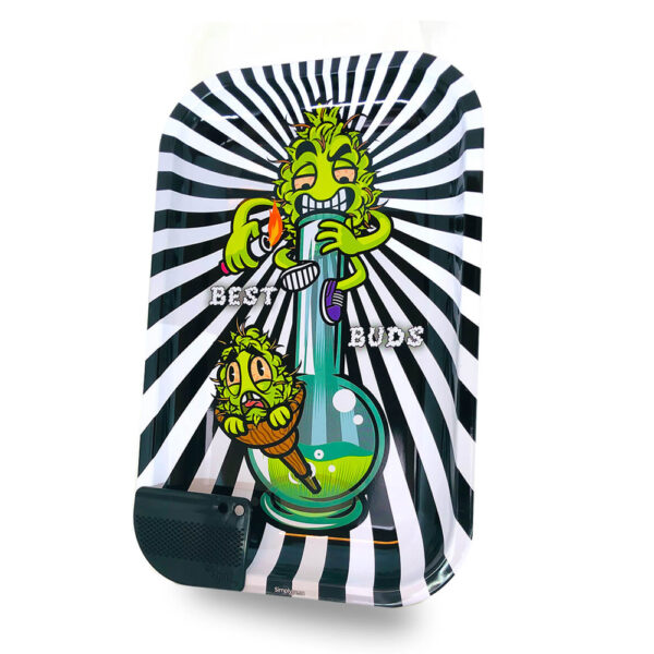 Best Buds Smoke Me Large rolling tray tálca mágneses grinder-kártyával termékfotó a Hollyweed webshopban