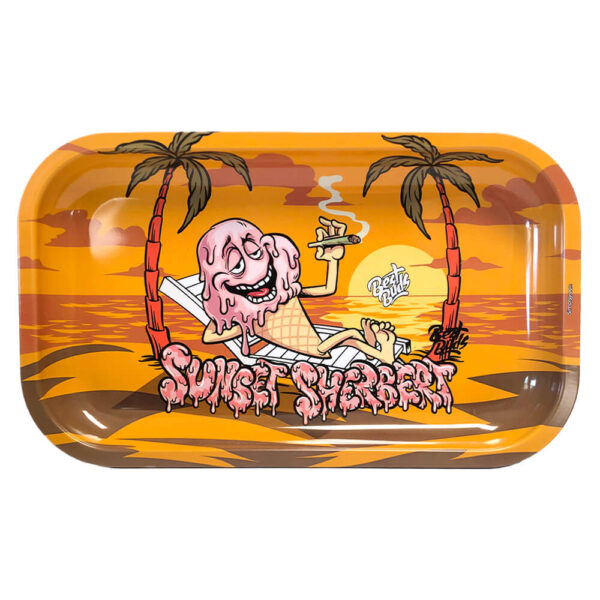 Best Buds Sunset Sherbet Metal Rolling Tray tálca (16×27 cm) termékfotó a Hollyweed webshopban