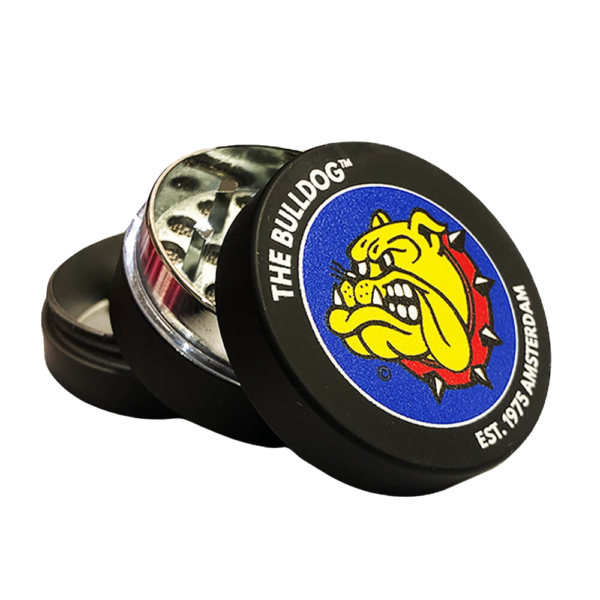 The Bulldog Original fekete fém grinder (35 mm, 3 részes) termékfotó