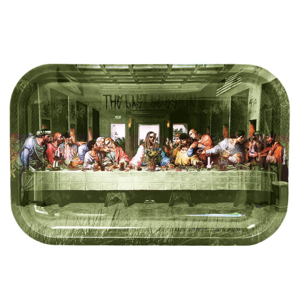 The Last Session Medium Metal Rolling Tray tálca termékfotó a Hollyweed webshopban