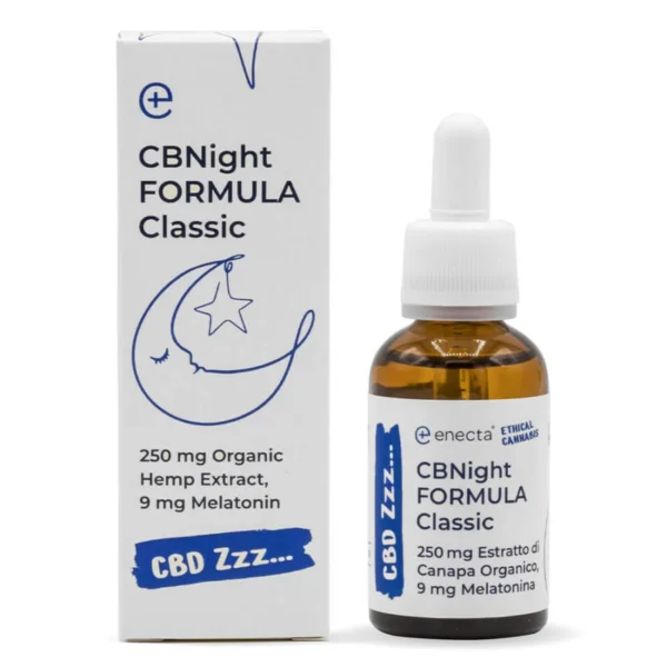 Enecta CBNight Formula 125 mg CBN + 125 mg CBD + 9 mg melatonin (30 ml) termékfotó a Hollyweed webshopban