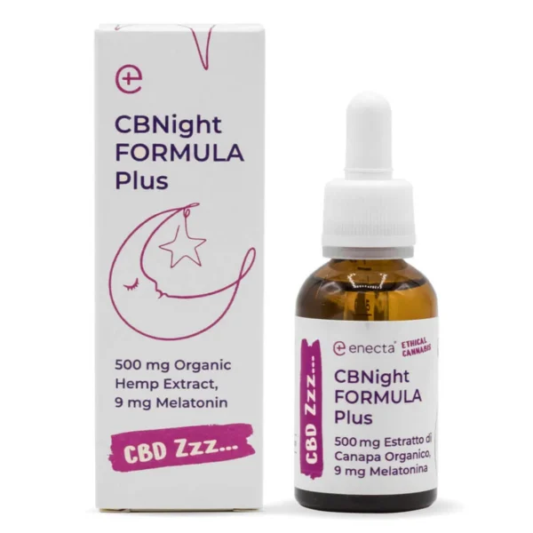 Enecta CBNight Formula Plus 250 mg CBN + 250 mg CBD + 9 mg melatonin (30 ml) termékfotó a Hollyweed webshopban