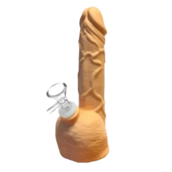 Fehér szilikon bong, pénisz forma