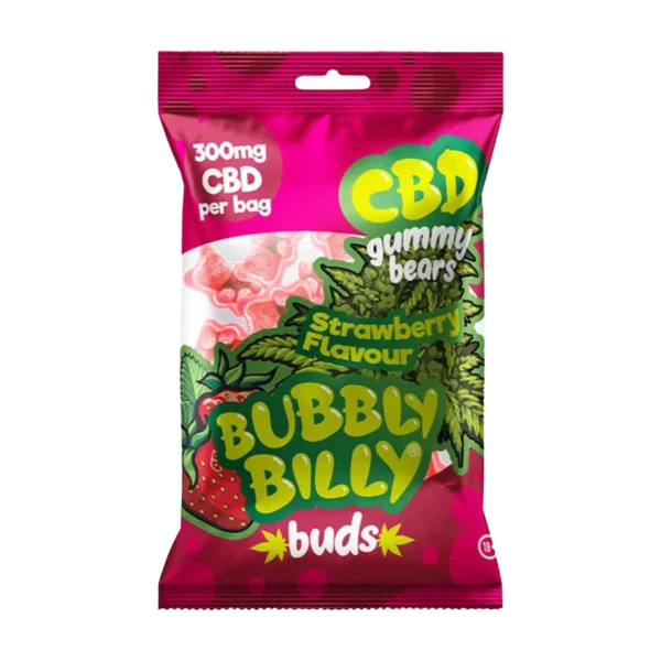 Bubbly Billy epres CBD gumicukor rózsaszín tasakban, 300 mg CBD