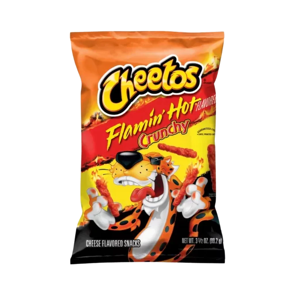Cheetos Flamin' Hot Crunchy csípős sajtos kukoricasnack