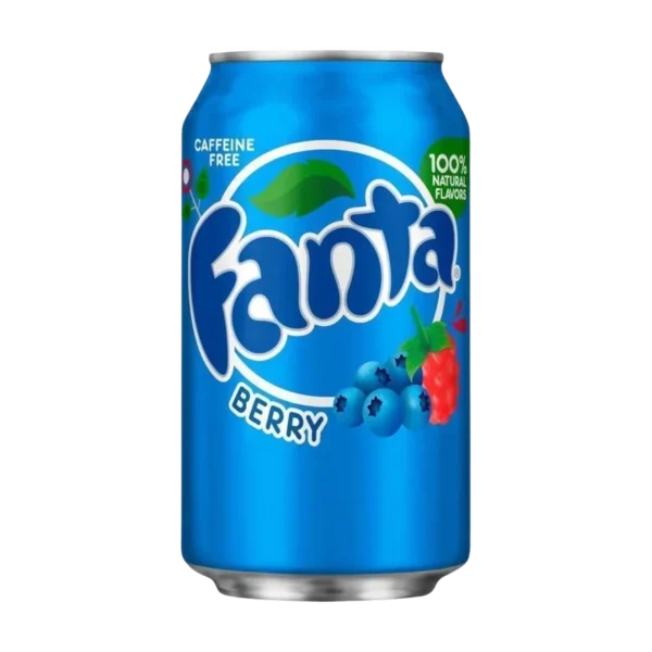 Fanta Berry bogyós gyümölcs ízű üdítő, 355 ml-es amerikai doboz