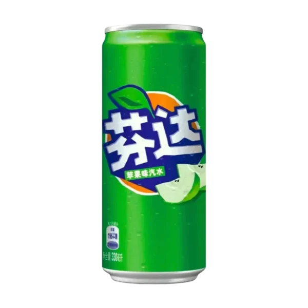 Fanta Green Apple zöldalma ízű üdítő, 330 ml-es kínai doboz