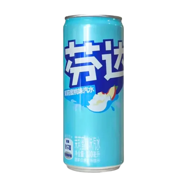 Fanta Jasmine Peach jázmin-őszibarack ízű üdítő, 330 ml-es kínai doboz