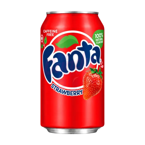 Fanta Strawberry eper ízű üdítő, 355 ml-es amerikai doboz