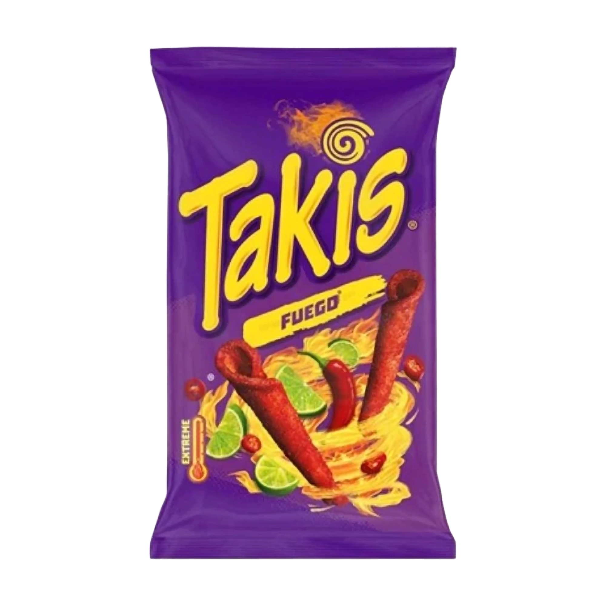 Takis Fuego chilis-limés tortilla tekercs
